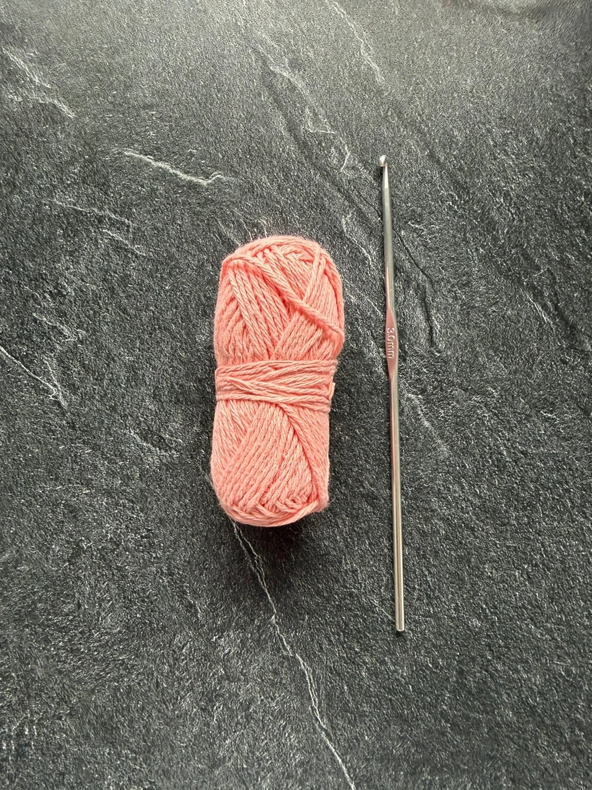 Pelote pour crochet rose abricot en coton